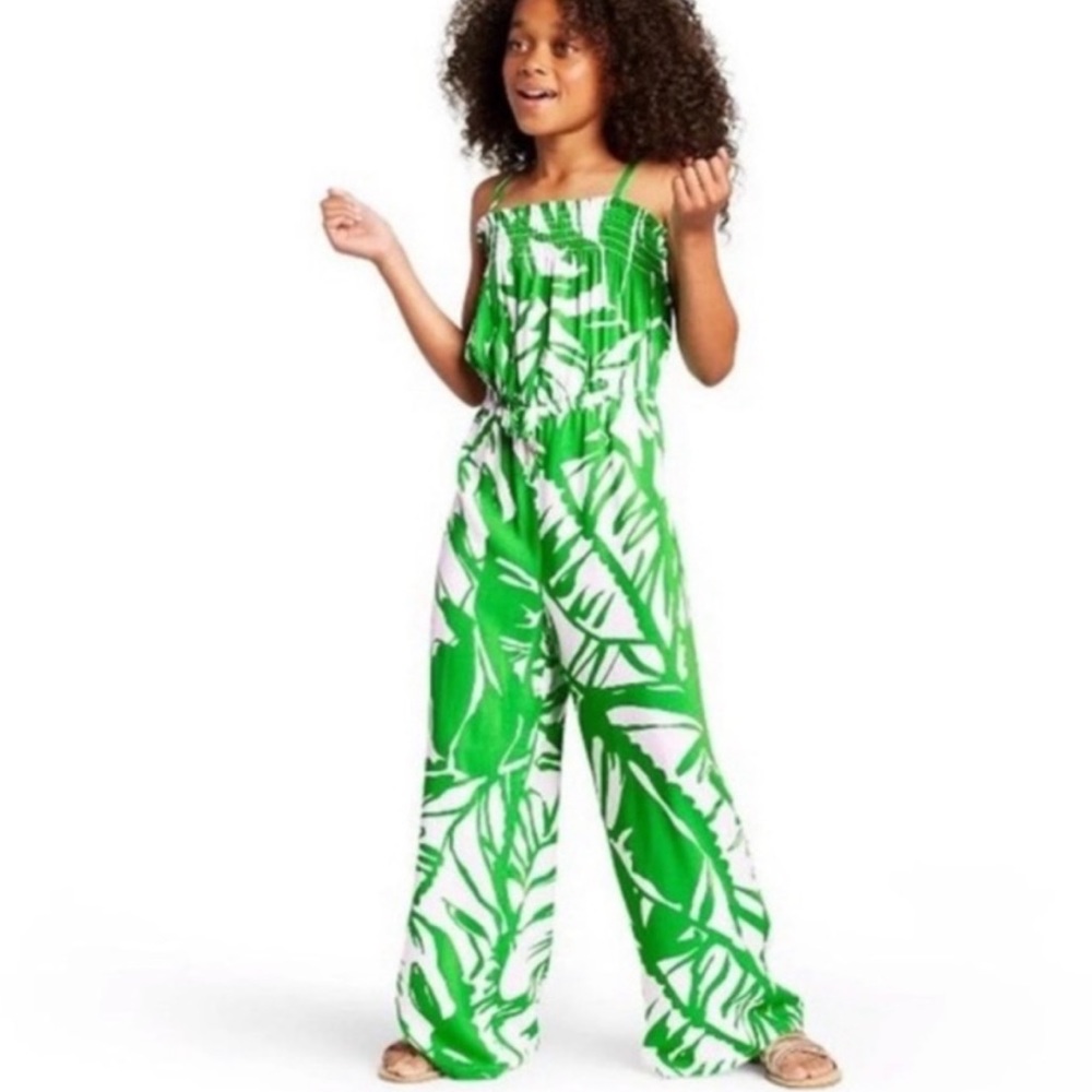 Lilly Pulitzer Target Palm Leaf Jumpsuit Boom Boom Tropical Print - L (10/12)